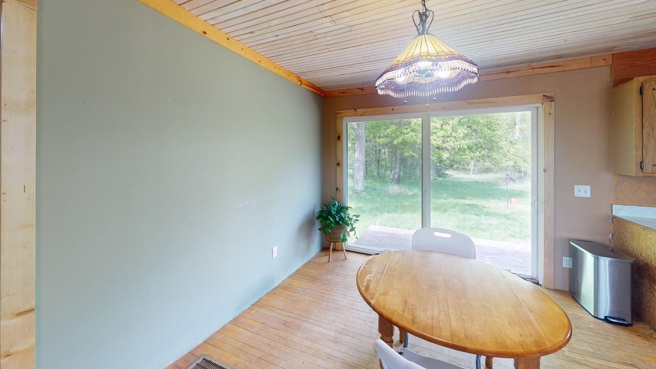Walkout to deck from dining room