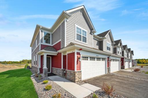 Photo is of the actual home. The St. Clair has excellent curb appeal!