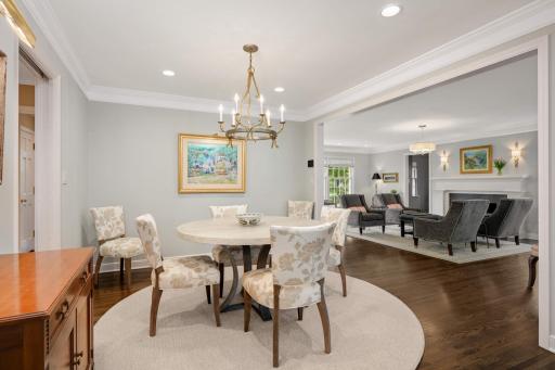 The centrally located Dining room is wonderful for entertaining
