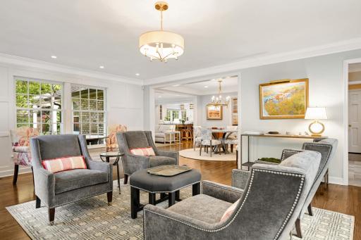 Open floor plan with Living room flowing into the dining room