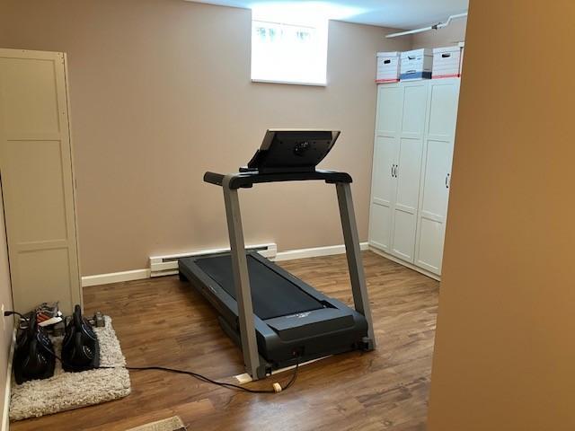 Lower level exercise area.