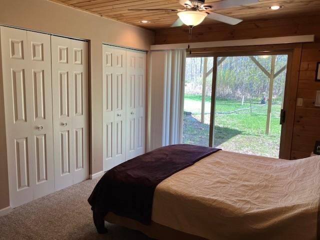 Lower level bedroom. With slider to the backyard.