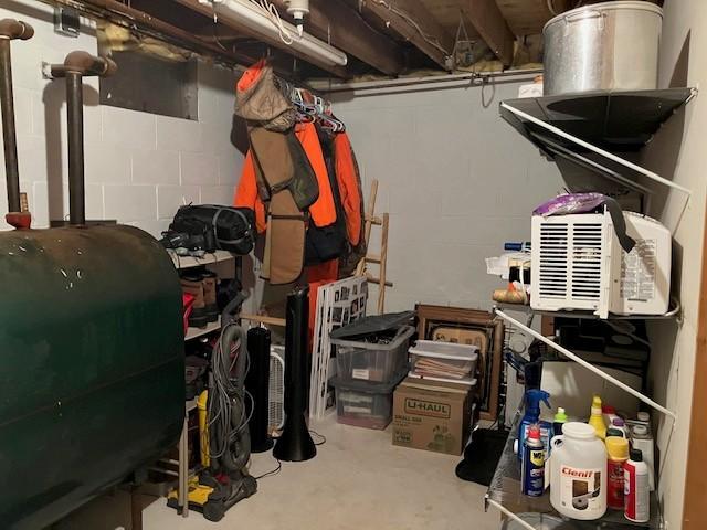 Lower level storage room.