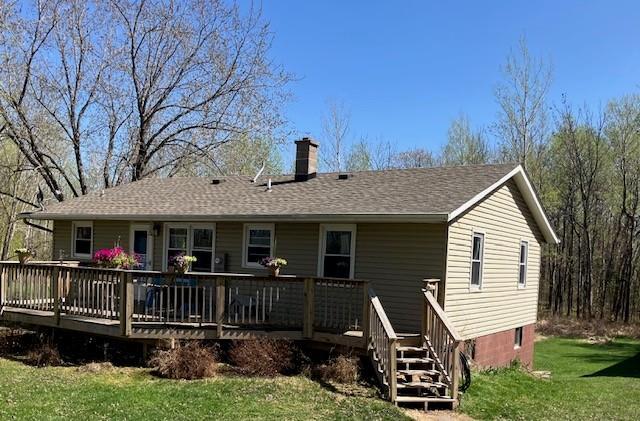 Front of the house with newer deck.
