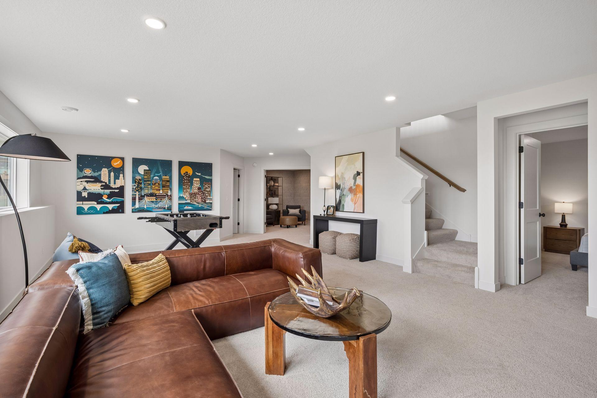 Finished lower level with gas fireplace!