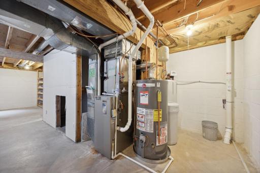 2023 water heater and water softener, radon mitigation already installed and a furnace dated 2017.