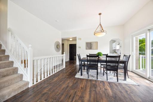 This is a great dining room space to entertain guests.