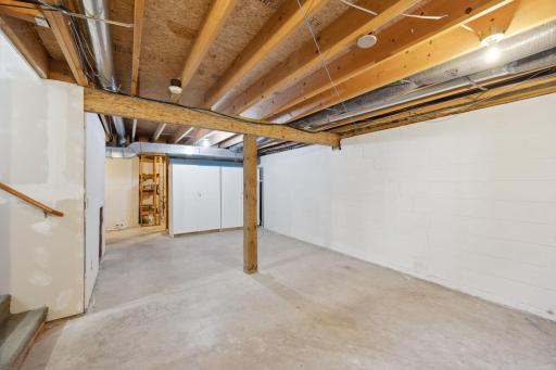 The 2nd lower level is unfinished and offers great equity potential. Looks at all this space to create a second family room or workout space.