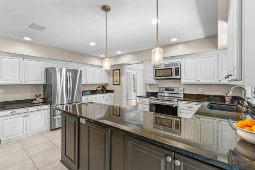 Stainless steel appliances for a modern and polished finish.
