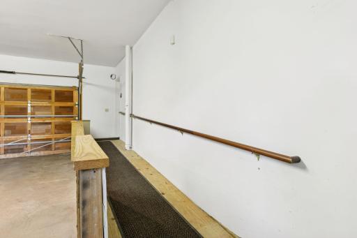 handicap ramp access from garage to the house