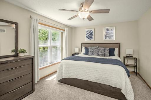 Light-filled 15' x 11' south-facing primary suite.