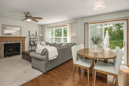 South facing windows in main-floor family room, informal dining room and kitchen bring in loads of natural light.