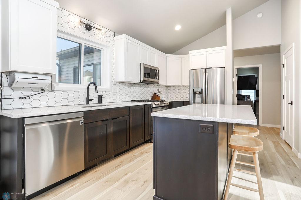 upgraded LG appliances and large Island