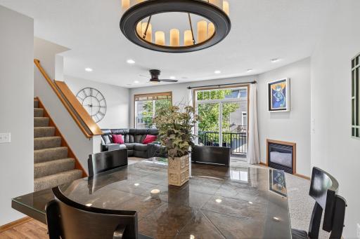 Notice how open and bright the space is on the main level. The home was freshly painted and new carpet installed just a few weeks ago.