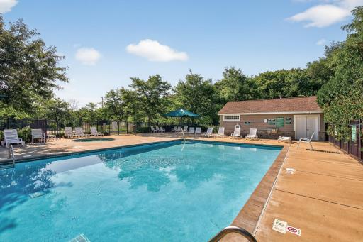 Here is a reverse view of the pool area. There is plenty of room to lounge and relax around the pool.