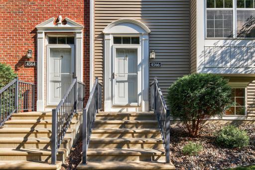 From the front entry you can see the kitchen window on the main level and the lower level window is the fourth bedroom.