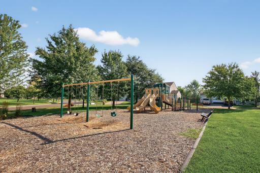 There is a wonderful playground right next to the pool.