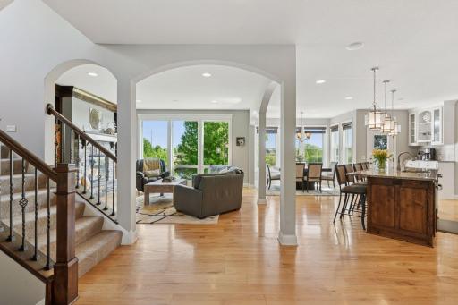 Open main level with natural light throughout
