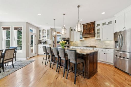 Oversized kitchen island with granite top