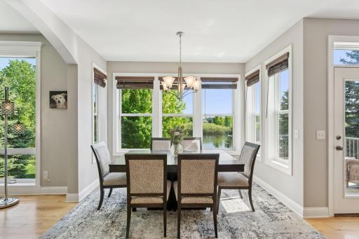 Natural light pours in while you enjoy breakfast