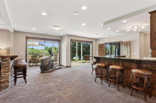 Open space for game tables or for entertaining