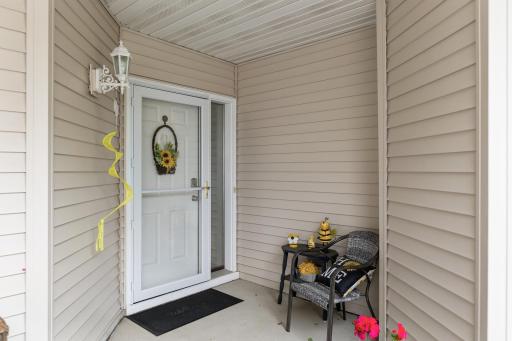 Covered Porch ensures the front door is well protected from weather