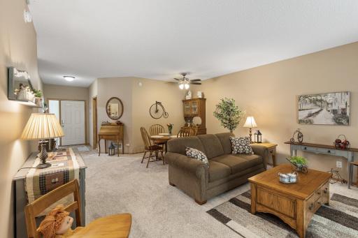 Open floorplan with additional dining room attached to the living room