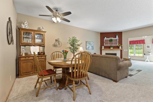 Open floorplan with additional dining room attached to the living room