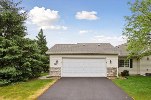 Spacious 2 car garage with newer driveway
