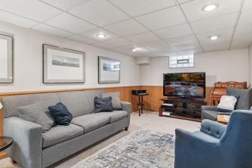 Wonderful family room space in lower level
