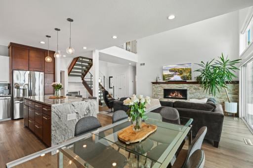 An airy, open layout creates the ideal setting for hosting