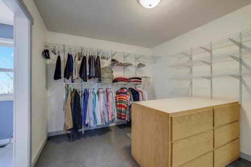 A walk-in closet where all your wardrobe dreams come true.