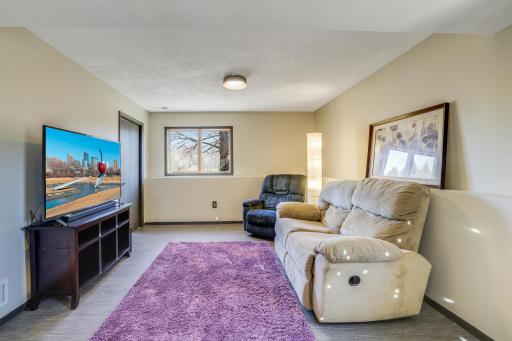 Curl up and watch your favorite movie in this space, grab the popcorn too!