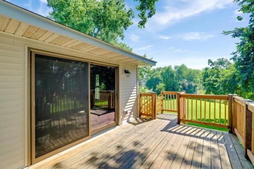 Imagine spending your spring, summer and fall months sitting out on this spacious deck area taking in the entire yard and the nature that surrounds this beautiful acreage.