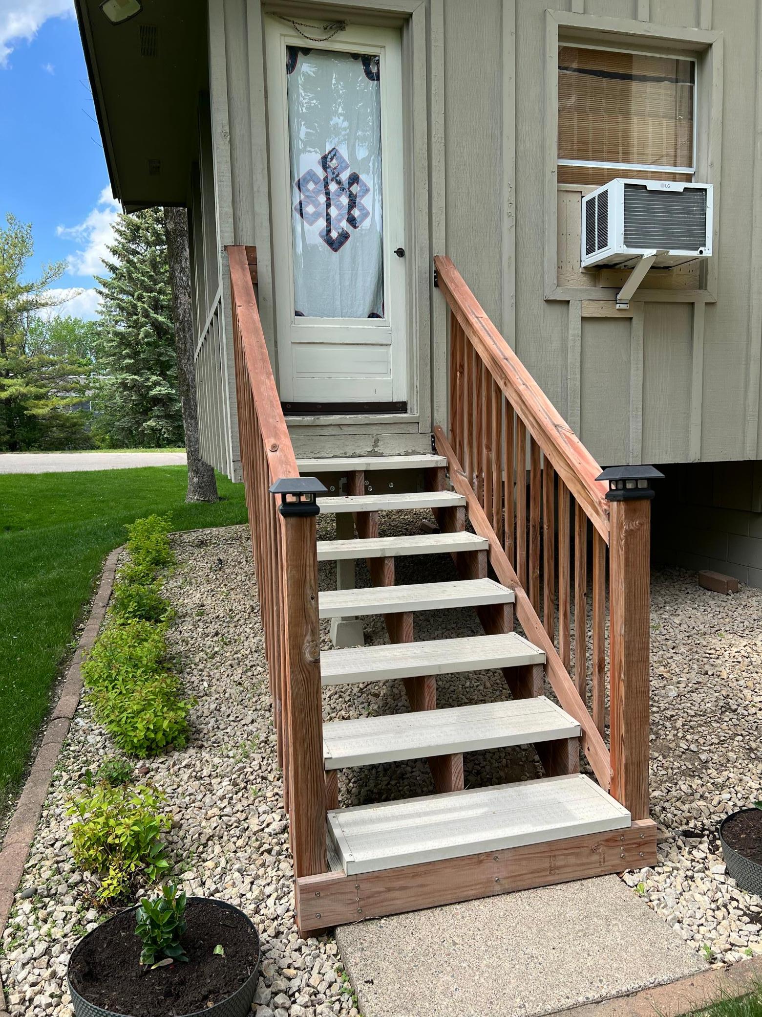 New stairs to Sunroom