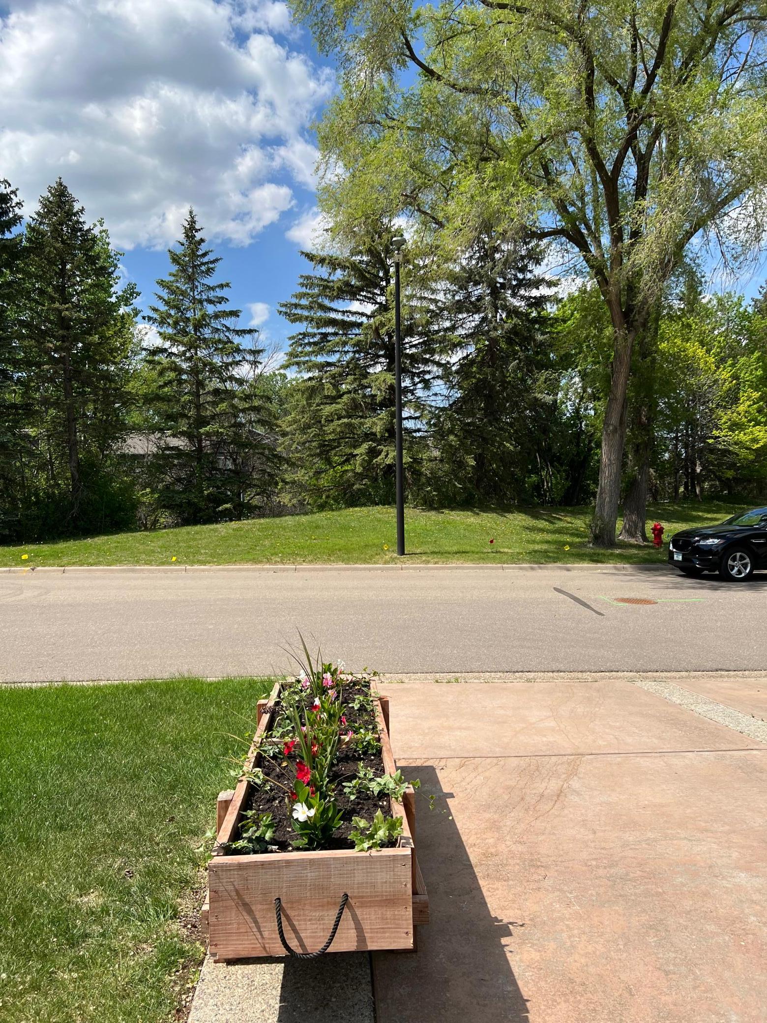 Flower beds on front