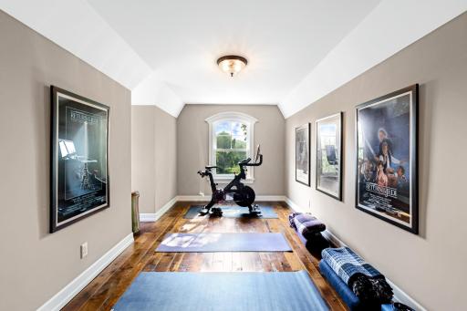Large, open space highlighted by sloped edge ceilings, dormer accents, and multiple large windows.