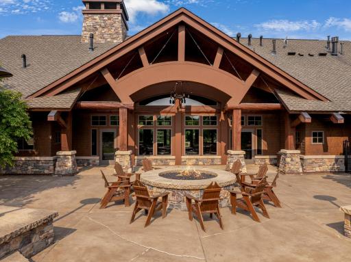 Gather around the gas firepit with friends, family and neighbors.