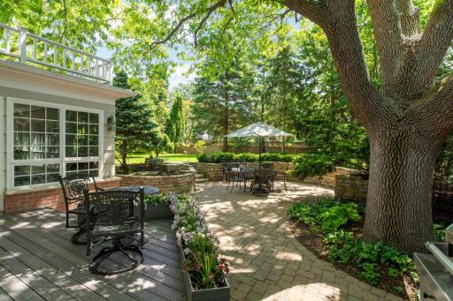A host's dream! A deck for barbecuing and patio for entertaining.