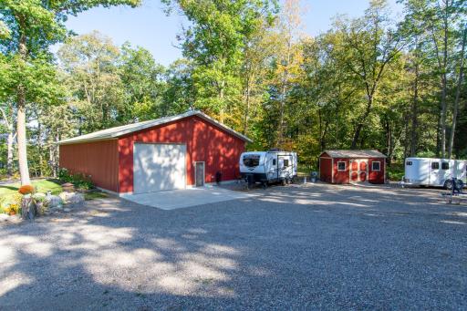 40x60 shop is heated and insulated and features a 220 wiring, 1/2 bath and 10x20 craft room