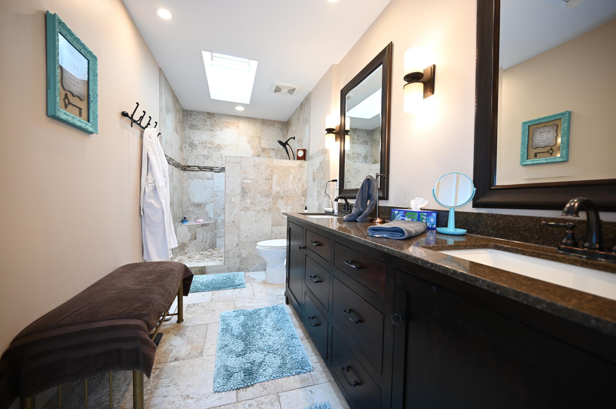 Incredible walk-in shower. You will be impressed!