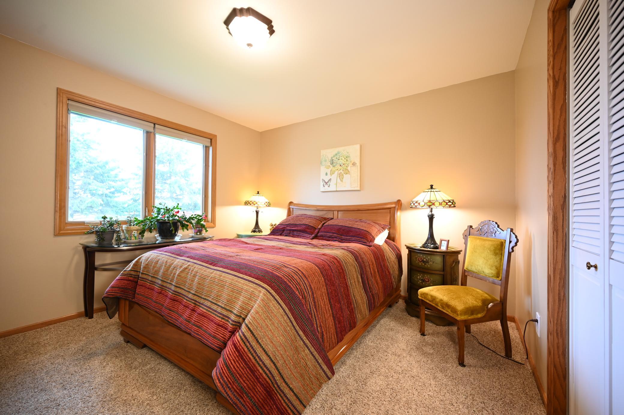 One of two bedrooms on main level