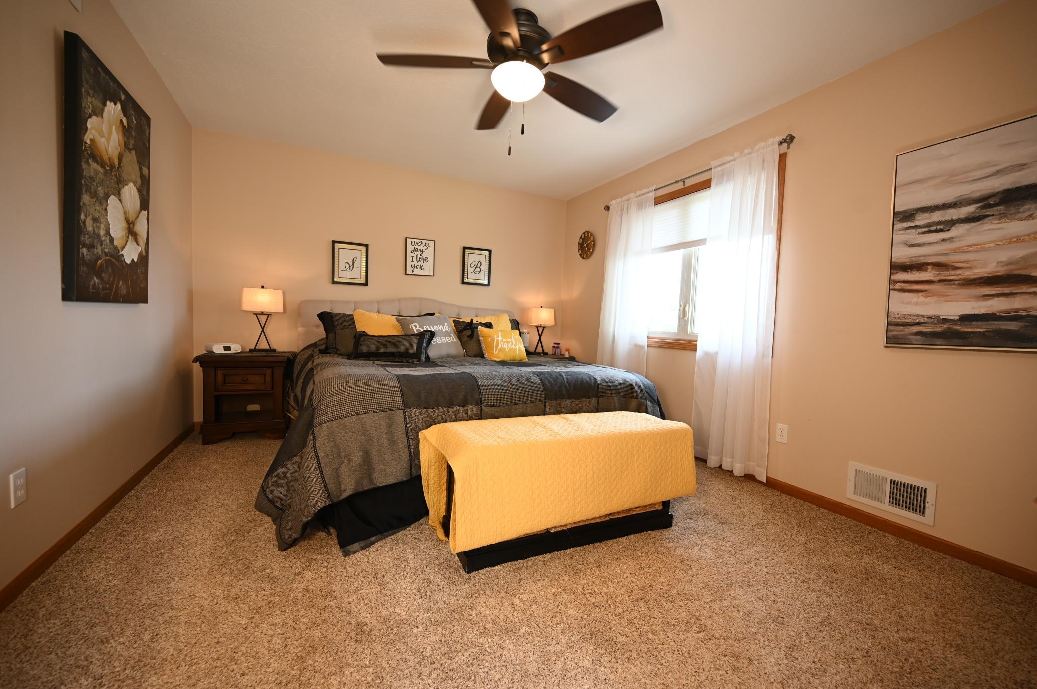 Main bedroom on 2nd Level with walk-in closet and beautifully updated bathroom.