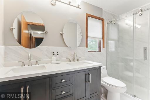 Recently updated upper level hallway bathroom