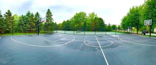 Basketball and Tennis Court.