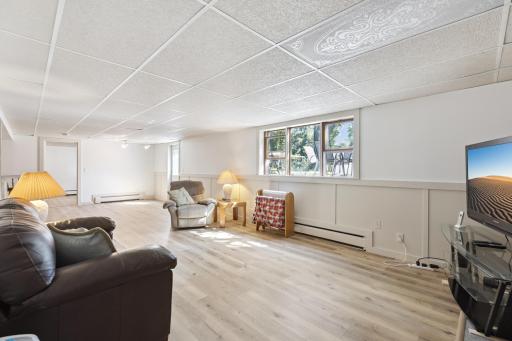 The walk out lower-level boosts daylight windows and leads to the backyard patio.