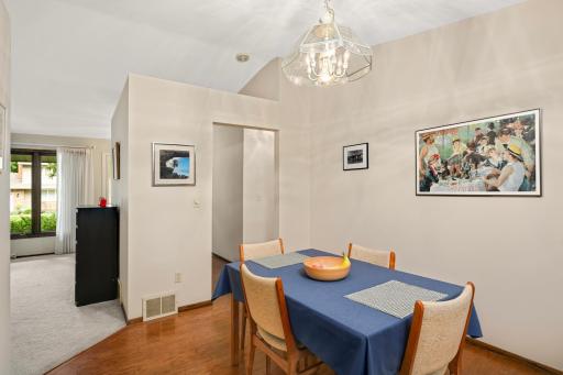 Looking from this angle, you’ll find the living room to the left and the bedroom hallway to the right.