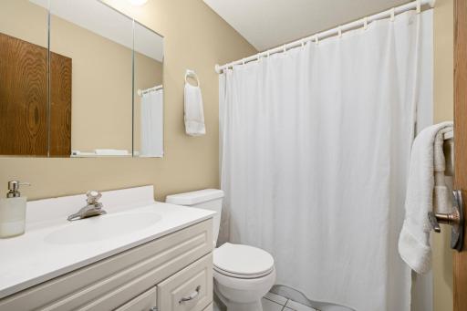 The full bath on the main level.