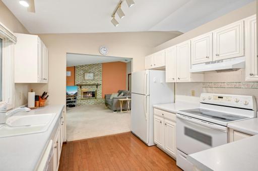 This view opens up to the main level family room.