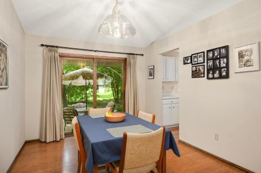 Enjoy indoor-outdoor living with a sliding door to the patio right off the dining room—perfect for summer meals and entertaining. You'll find a second patio access point from the main level family room, adding even more convenience.